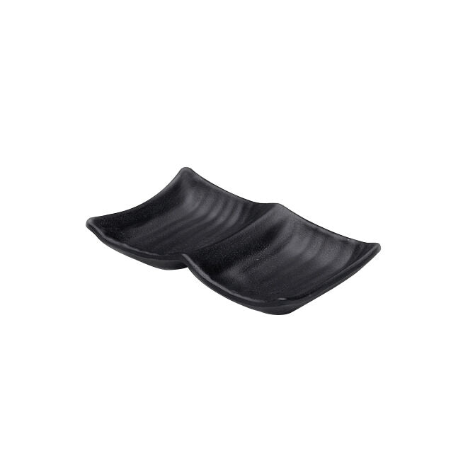 Zen Black 2 Compartment Tray 8.5 x 2.5cm (3 3/8 x 1")