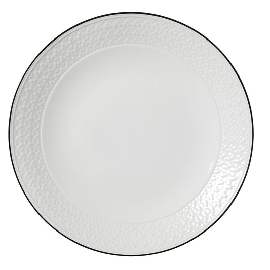 Bead Black Band Accent Coupe Plate 28.5cm (11 1/4")